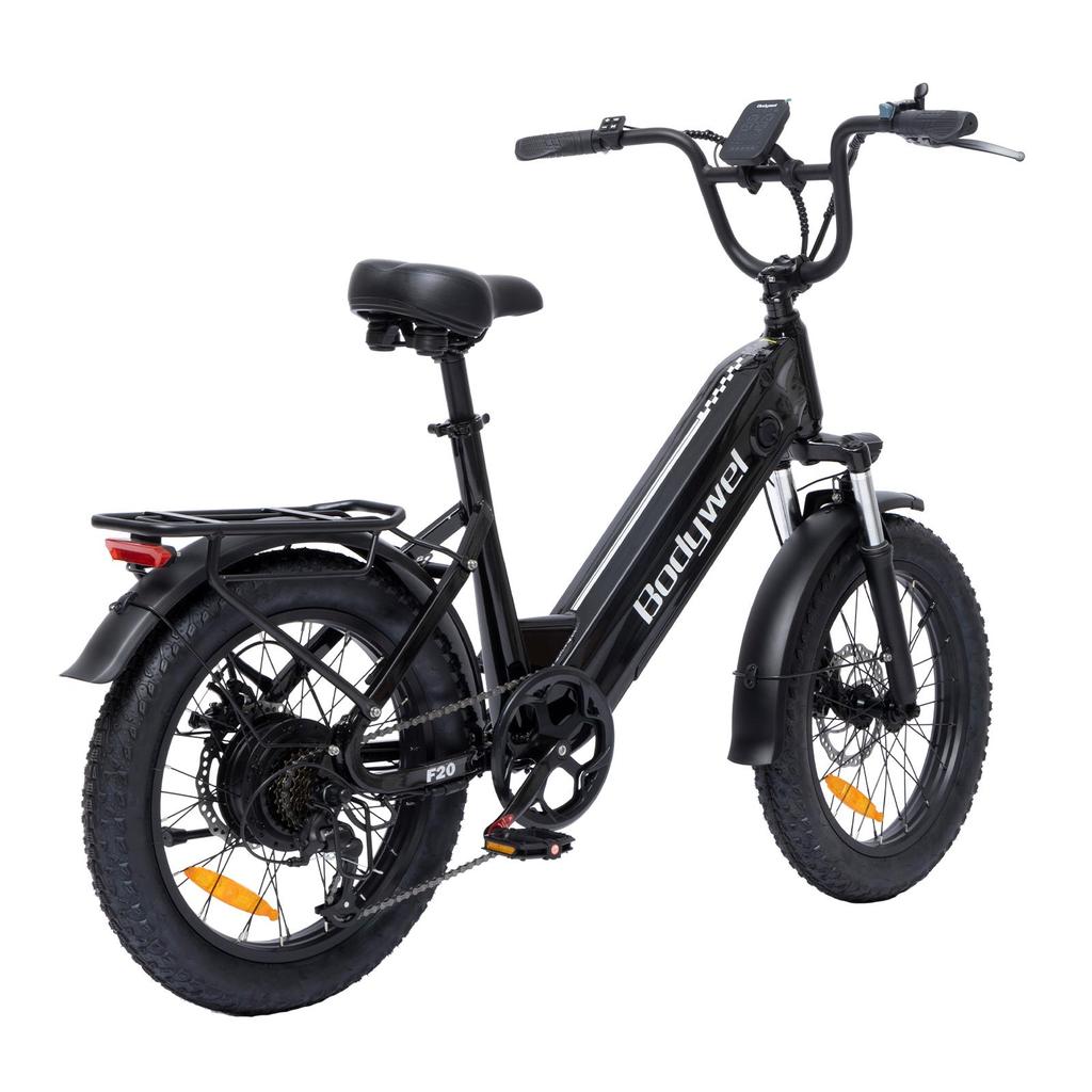 Bodywel F20 Folding Electric Snowmobile 500W Motor 48V13.5Ah Battery City E-Bike 20 Inch Anti-Skid Wide Tire Outdoor Riding Electric Bicycle