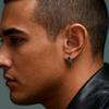 Retro Zircon Snake Knot Hoop Earrings for Men Women,Cool Punk Male Piercing Metal Earring Jewelry Gift