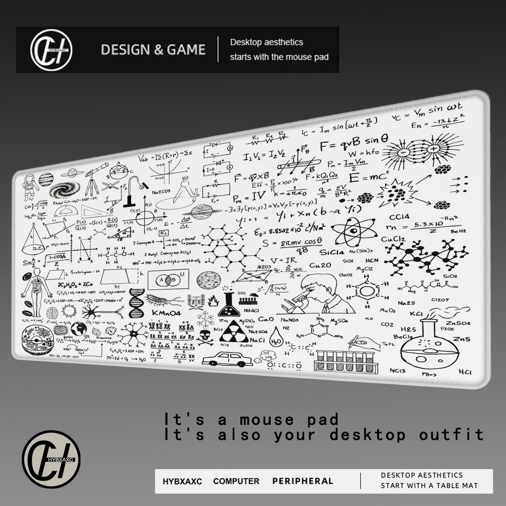 HYBXAXC Equation Large Mouse Pad Gamer Math Chemistry Physics Objects Accessories Teclado Mat Deskmat Laptop Extended Mousepad