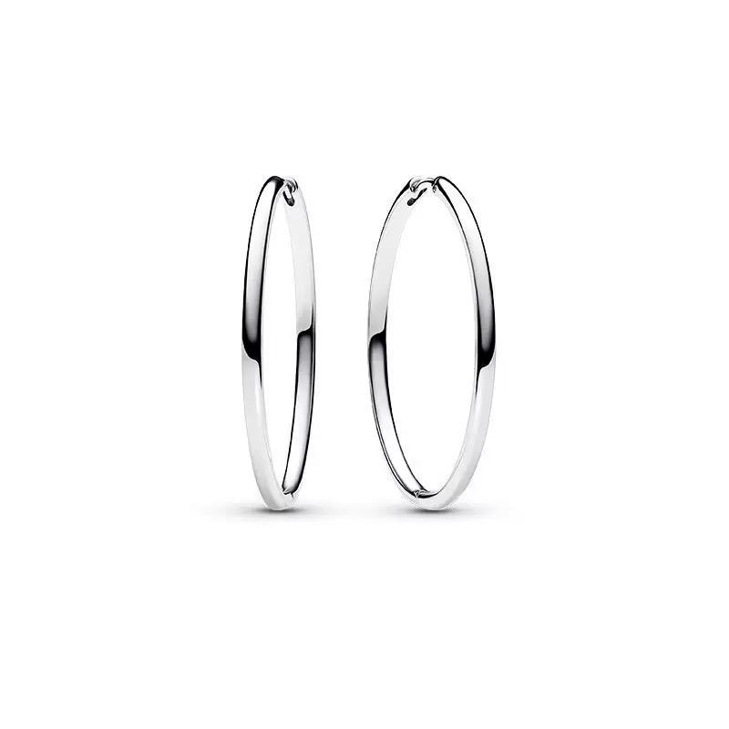 Circle Earrings Zircon Heart Earrings 100% S925 Pure Silver Women's Earrings Jewelry Suitable For Valentine's Day Gifts
