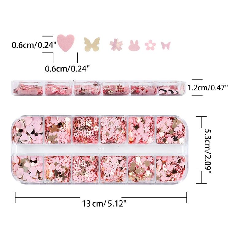 Glitter Flakes Heart Sequins Confetti for DIY Jewelry Making Resin Mold Fillers Sequins Nail Art Decorations for Crafts
