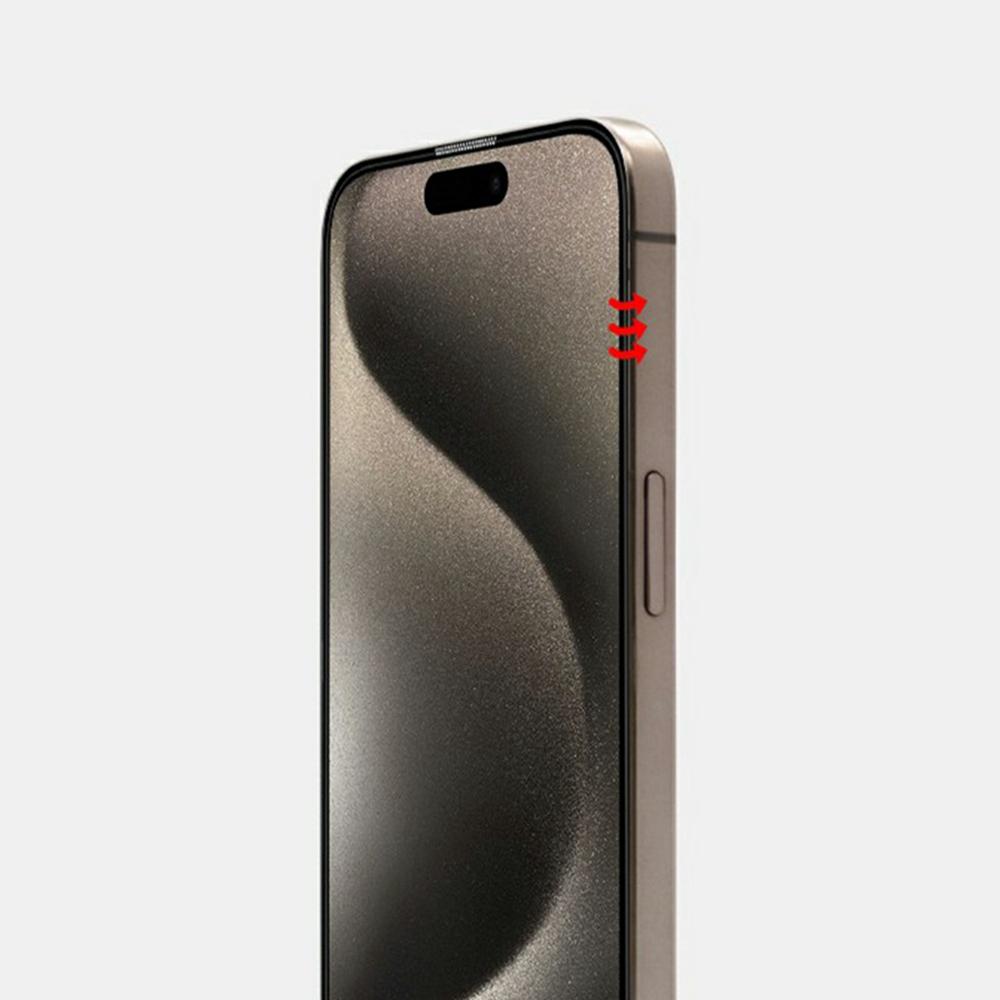 KZDOO For iPhone 16 Pro Anti-Dust Clear Screen Protector 3D Curved AB Glue Tempered Glass Film