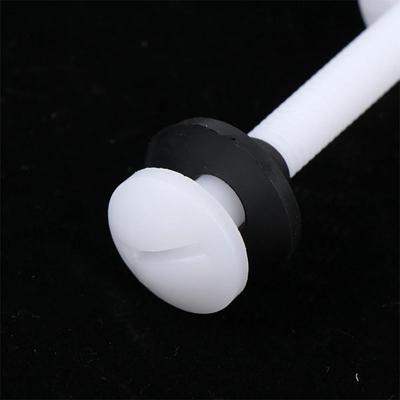 New Plastic Toilet Seat Hinge White With Washers Repair Bolts Rubber Ring Screw
