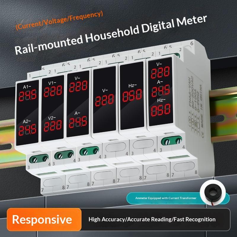 Digital Three Phase Voltage Meter LED Display Modular Design Anti-interference for Communication Base Station Power Supply Monitoring