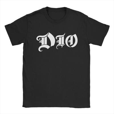 Novelty 80s Heavy Metal Dio T-Shirt for Men Crew Neck 100% Cotton T Shirt Short Sleeve Tees Gift Idea Clothes