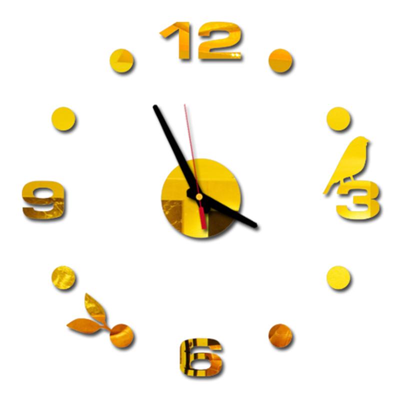 Wanduhr Rahmenlos Digitale Wanduhren DIY Acryl Wandaufkleber Quarz Leise Uhr für Zuhause Büro Wanddeko Horloge Murale