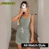 Women's Fashion Summer Spring U-Neck Sleeveless Casual Dresses