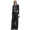 Self-Portrait Snowflake Dot Light Pink Fringed Knit Long Sleeve Jacket Women jackets Black Mixed-Color SWF344M05500
