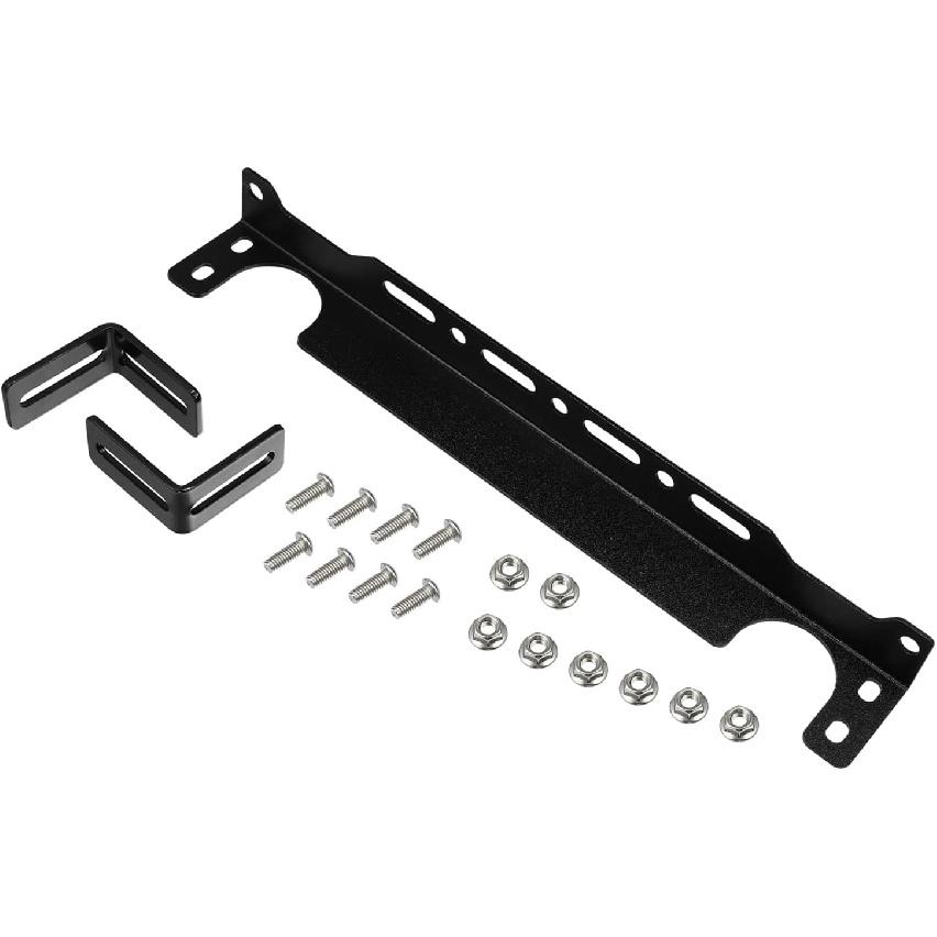 Universal Oil Cooler Mounting Bracket Kit 330mm Aluminum Alloy Engine Oil Cooler Radiator Adapter Kit Oil Cooler Bracket Kit Black Transmission Oil