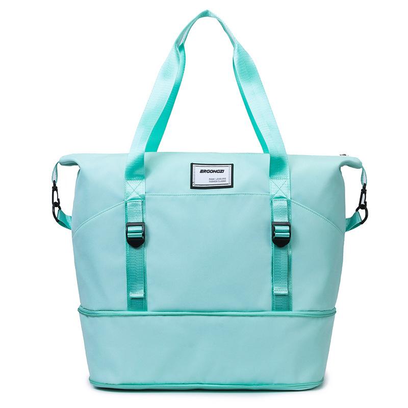 Short-haul travel bags, men's and women's large-capacity sports fitness bags, handbags, waterproof storage, large bags, portable macarons.