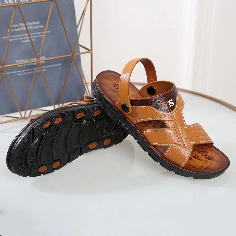 Sandali da spiaggia Estivi Sandali e ciabatte a doppio uso Scarpe da spiaggia da uomo Versione coreana Sandali traspiranti Sandali e ciabatte impermeabili