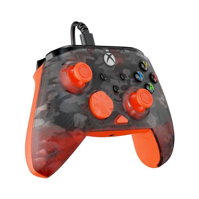 Manette de jeu - Xbox Series X|S, Xbox One et PC - Rematch Core - RGB - Filaire - Camouflage Noir / Orange - TURTLE BEACH