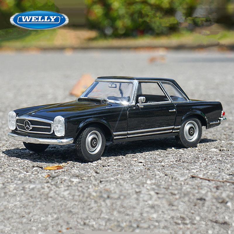 Welly 1/24 Mercedes-Benz 230SL Alloy Classic Sports Car Model Diecast Metal Retro Old Vehicle Car Model Simulation Kids Toy Gift