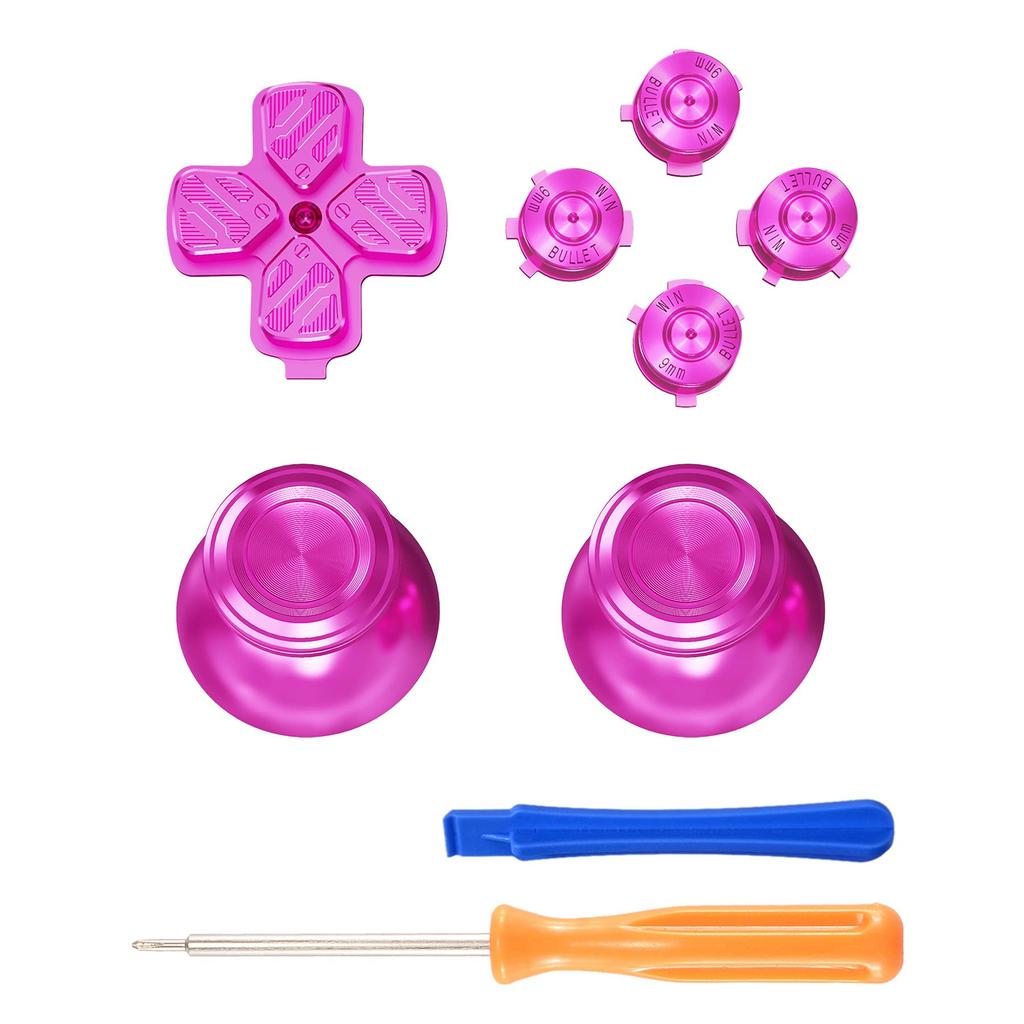 EXtremeRate Metal Thumbstick Tlačítko ABXY Kompatibilní s PS5 Náhradní hliníkový analogový Thumbstick Akční tlačítko Směrové tlačítko Kompatibilní