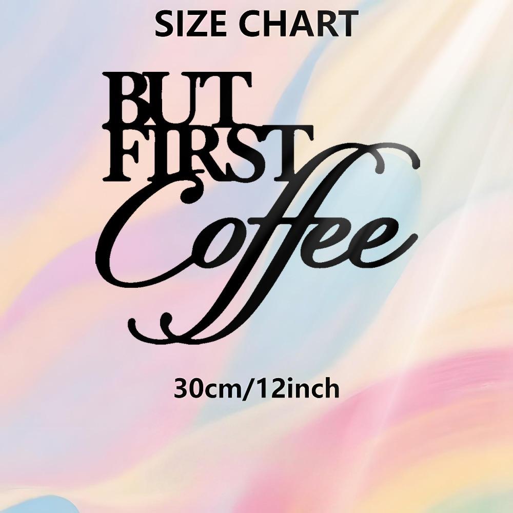 

Iron Coffee Cup Wall Art, Large Black Metal Laser Cut Decor for Living Room Bedroom, Heavy Modern Farmhouse Hanging Ornament for Coffee Lover чорний