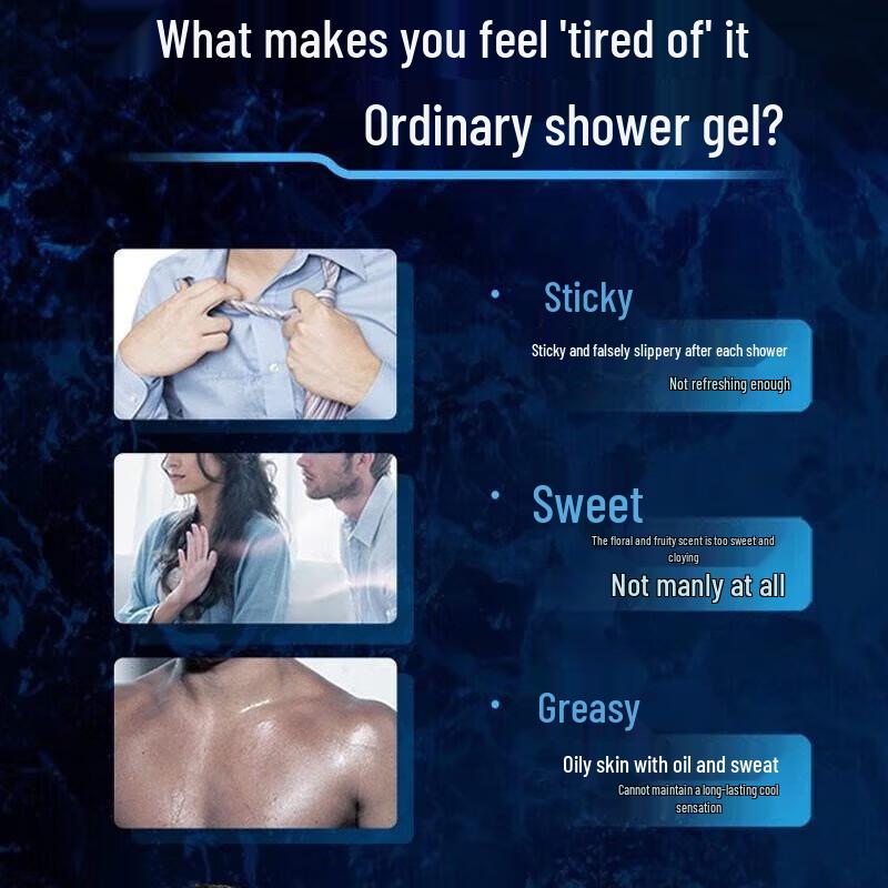 Clear Men's Oil Control Cooling Shower Gel & Shampoo Set