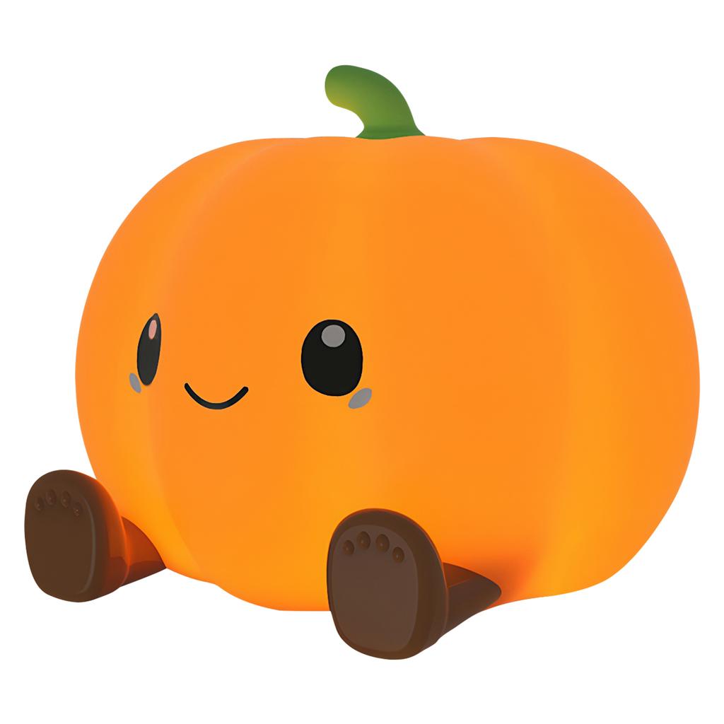 LED Pumpkin Night Light Timing Dimmable Nursery Nightlight Type-C Charging Cute Bedside Touch Lamp for Bedroom Living Room Decor