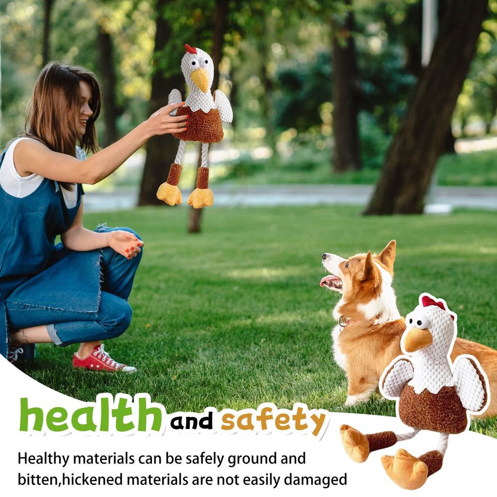 The Plush Cartoon Embroidery On The Pet Dog's Toy Is And Resistant To Damage From Chewing