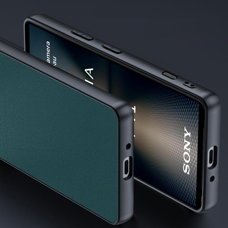 For Sony Xperia 1 VI Case PU Leather+Hard PC Shell Texture Ultra Thin Phone Cover