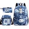 Set Zaino Scolastico Cristiano Ronaldo per Bambini Ragazzi Ragazze 15L Tessuto Oxford Borsa a Doppia Tracolla con Spallacci Imbottiti Traspiranti