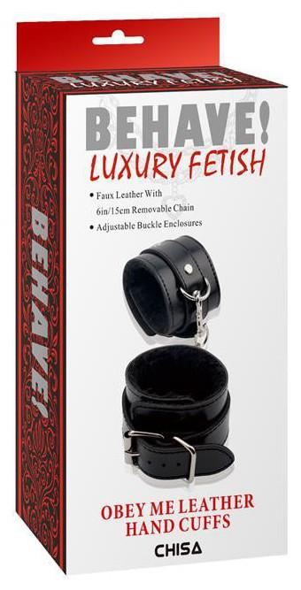 Menottes Noires avec Fourrure - Chisa Novelties - Menottes