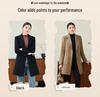 Women's Black Wool Coat - High-End, Thick, Mid-Length, Stylish for Autumn/Winter 2025