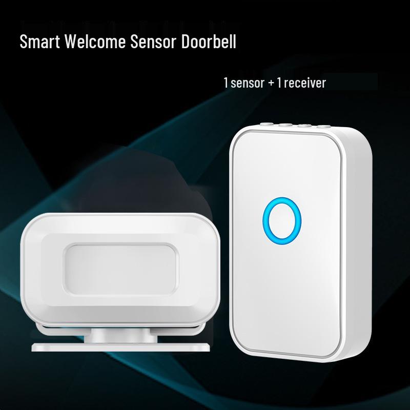 Infrared Welcome Sensor Doorbell: Entry Greeting Device with Ding-Dong Alert and Battery Charging