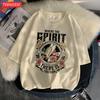 Where The Spirit There Is Freedom Printed Men'S Tshirt Cartoon Art Tees Popular Cotton T Shirt Retro Loose Short Sleeved