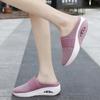 Scarpe da passeggio da donna slip-on con cuscino d'aria Scarpe da donna ortopediche per diabetici con plateau Pantofole leggere in rete Sneaker da donna con zeppa