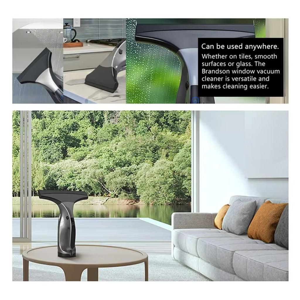 Window Cleaning Robot Handheld Electric Glass Cleaner 2000Pa Powerful Suction Power By Rechargeable Battery with 11