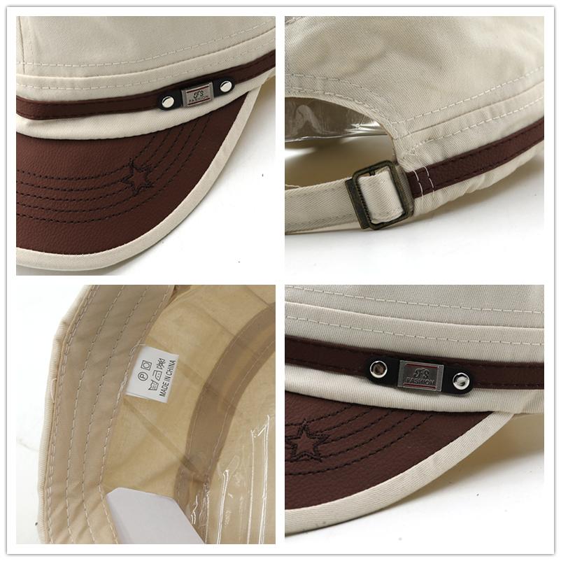 2022 Șapcă Militară de Marcă pentru Bărbați Vară Toamnă Casual Șapcă Cadet Bumbac Spălat Șepci cu Vârf Plat Femei Pălării Militare Vintage Șapcă Bone pentru Bărbați