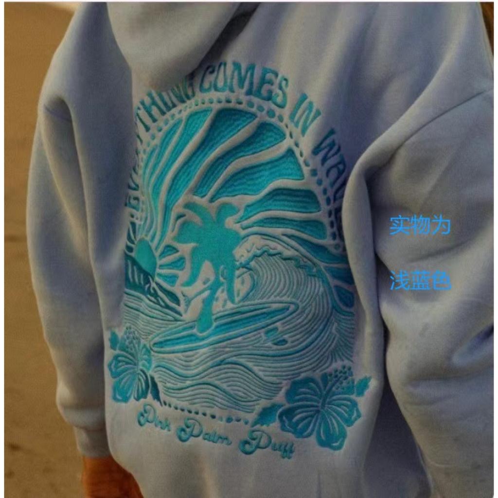 RogueWave Mode Stickerei Hoodies Lässiges Lockeres Sweatshirt