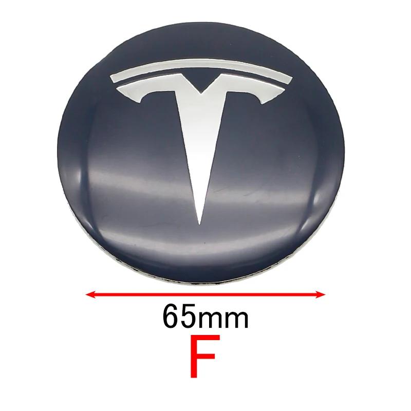 4Pc 65mm Car Wheel Hub Center Caps Emblem Stickers for Tesla Model 3 Y S X Roadster Hub Cap Center Cap Logo Sticker High Quality