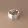 Original 925 Sterling Silver Smooth Wide Rings For Women Counple Wedding Engagement Silver Women's Vintage Ring Fine Jewelry