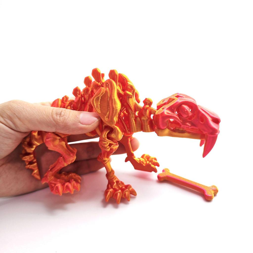3D Printed Saber-Toothed Tiger Skeleton Jointed Toy Decoration - Decompression Handicraft Gift
