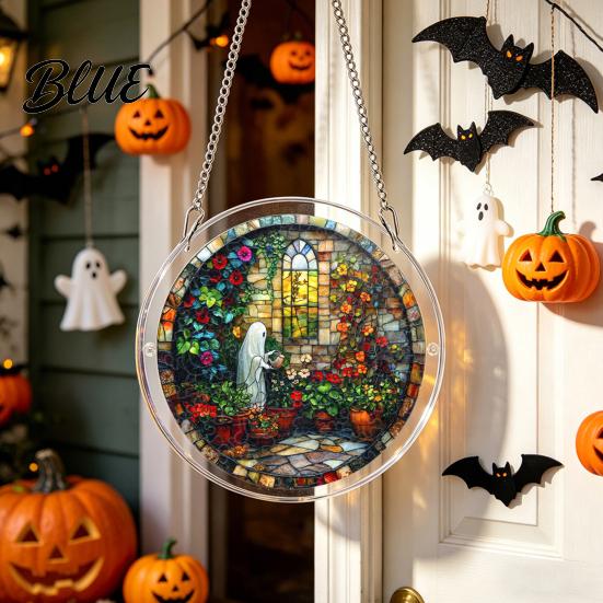 Easy Assemble Halloween Decor Acrylic Jigsaw Puzzle Suncatcher Stained Glass Style DIY Sun Precision Cut Blocks Catcher Puzzles Gothic Window