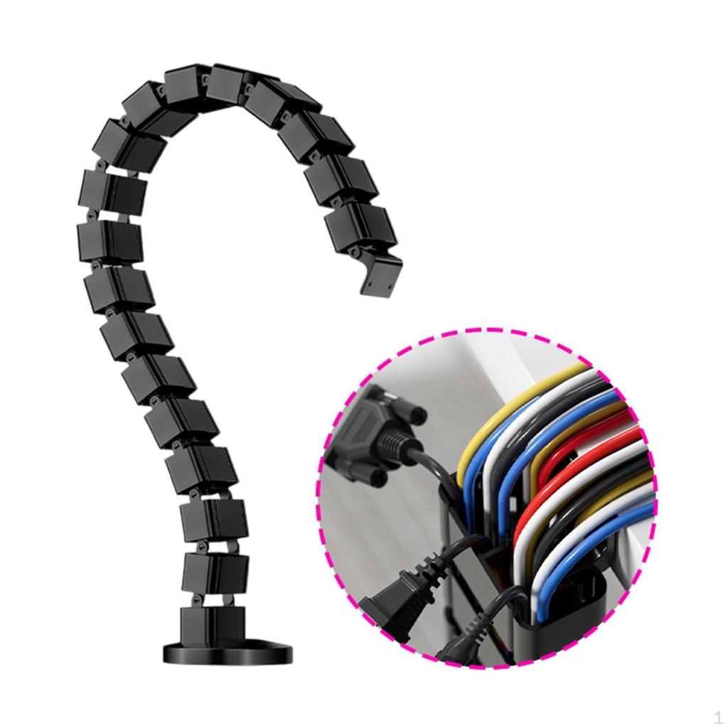 Vertebrae Cable Management Kit Cord Concealer Multipurpose Wire Threading Tube for Office Meeting