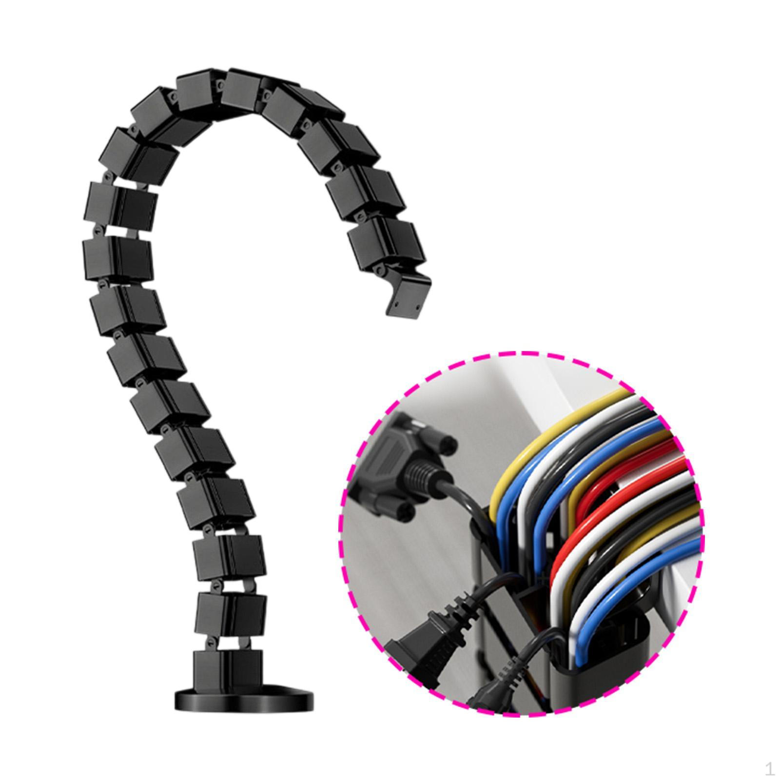 

Vertebrae Cable Management Kit Cord Concealer Multipurpose Wire Threading Tube for Office Meeting чёрный