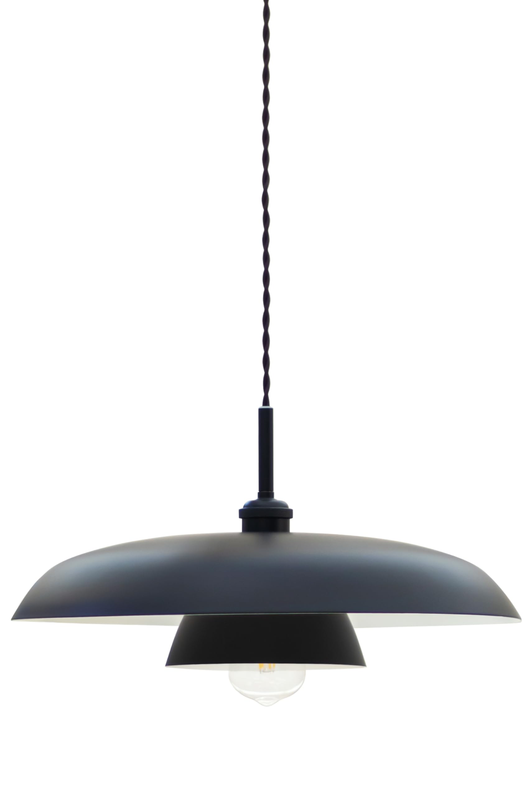 

Ampoule Ironveil Pendant Light, Single Light, Black, Modern Dining Room, Bulb Sold Separately