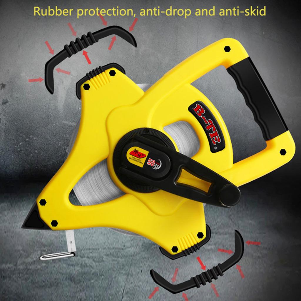 Measuring Tape Open Reel Portable Fiber/Steel Tape Measure Measuring Tape Tool Waterproof Tape 4X Returning