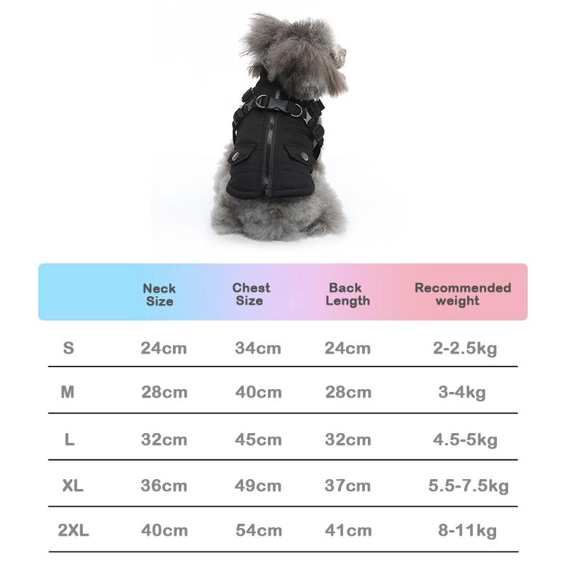 Dog Winter Winter Coat Pet Warm Cotton Jacket for Small Medium Dogs Puppy Windproof Waterproof Cold Weather Clothes Pet Outfit S