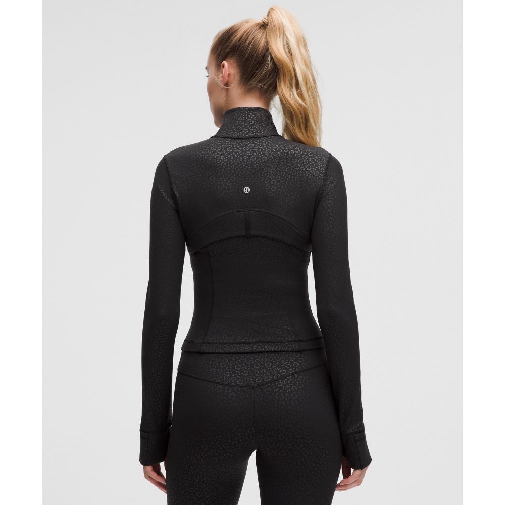 Lululemon Define Kurzjacke Nulu Leopard Daisy Emboss Schwarz