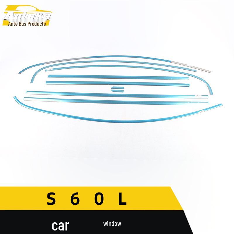 S60L Stainless Steel Window Trim Anti-Scratch Scuff Bright Strip Accessory