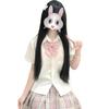 Japanese Milky White JK Shirt: Sweet, Versatile, Loose-Fit Long or Short Sleeve for Women’s Academy Style