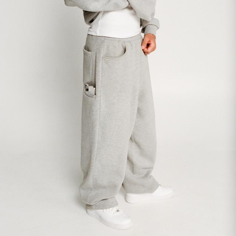 

Европейские и американские повседневные простые модные свободные брюки с эластичной талией и множеством карманов XL