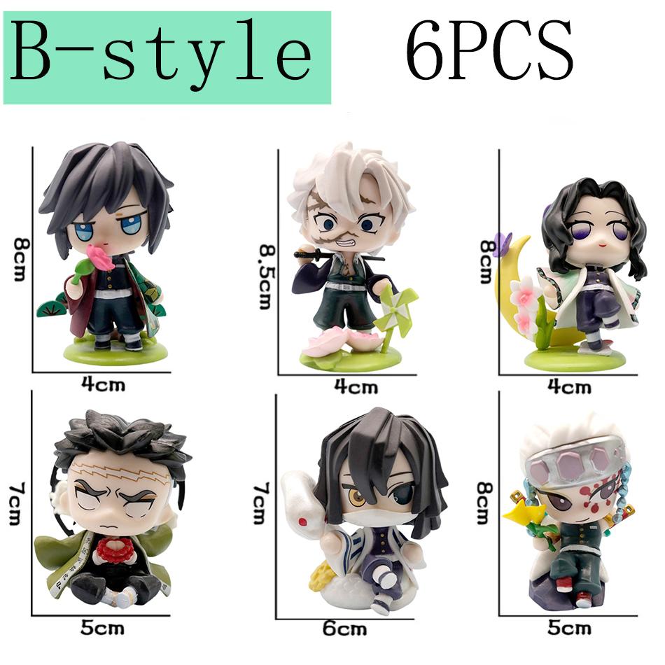 1-12pcs Anime Demon Slayer Blind Box Tanjiro Kamado Nezuko Cartoon Figure PVC Model Ornament Child Christmas Halloween Gift
