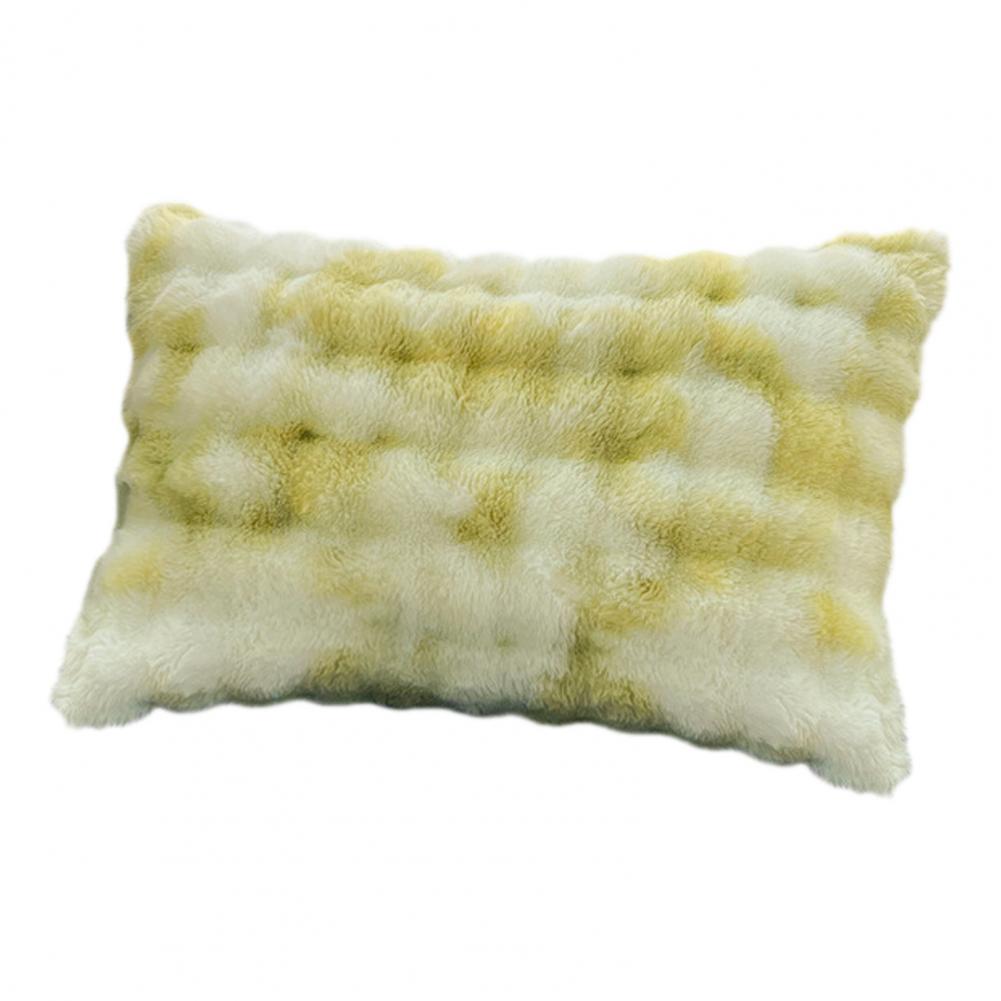 Plush Pillow Cover Solid Color Design Cozy Pillow Case Autumn Winter Warm Comfortable Bedroom Pillowcase