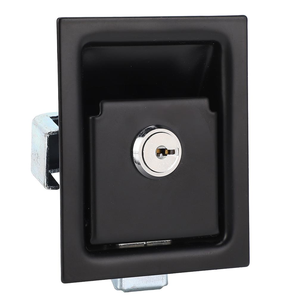 Tool Box Latch with 2 Keys Carbon Steel 3.3x2.7in Flush Mount RV Toolbox Handle Lock for Caravan Tru