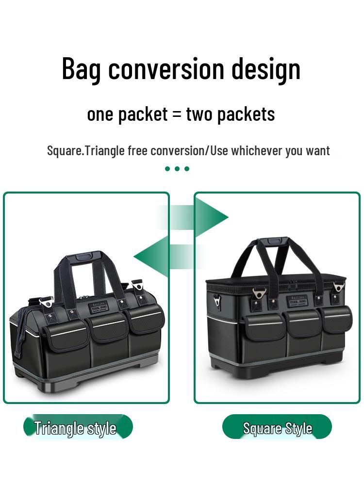 Bolsa Duradera Multifuncional Portátil para Herramientas de Carpintería: Solución de Almacenamiento para Electricistas y Reparación en Lona Espesa