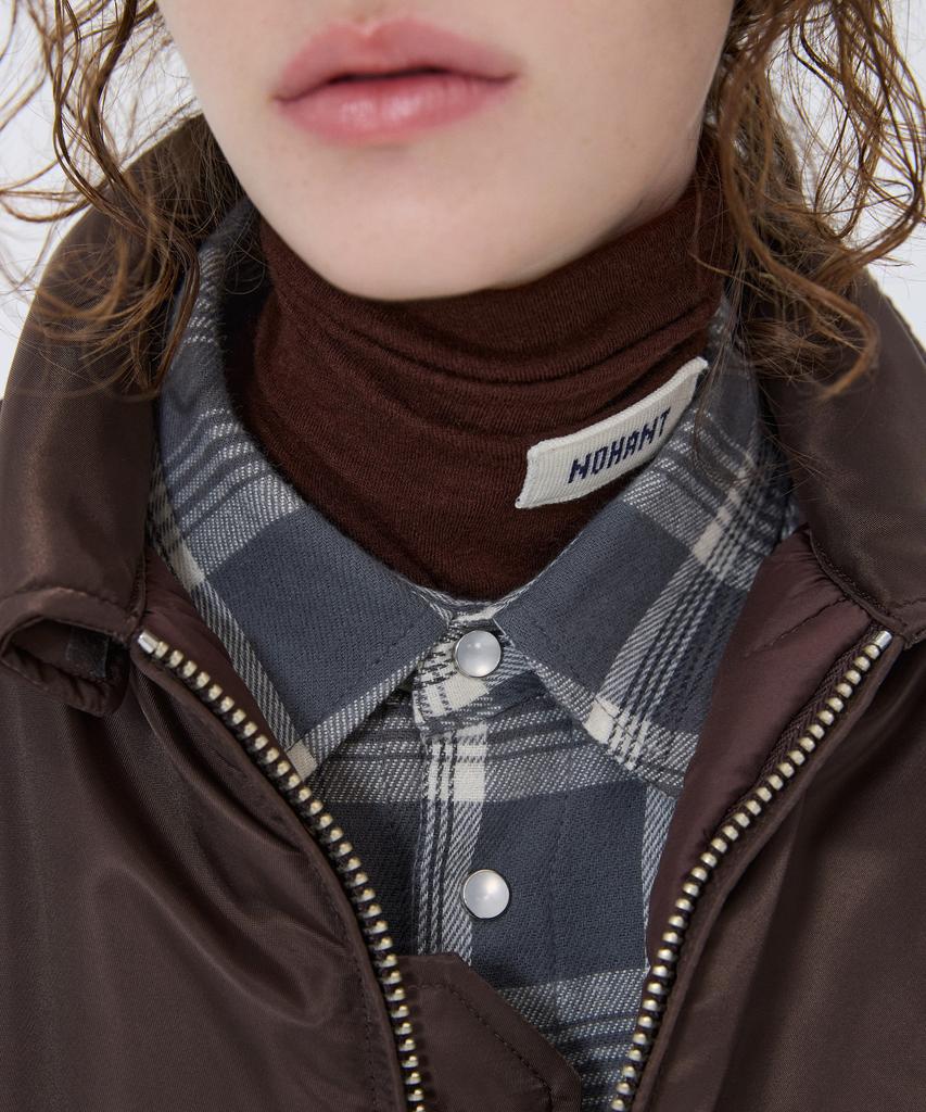 NOHANT Soft Turtleneck T-Shirt Brown